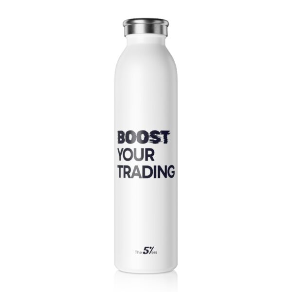 The5ers Boost Your Trading Slim Water Bottle - Sleek Designed Hydration for Traders